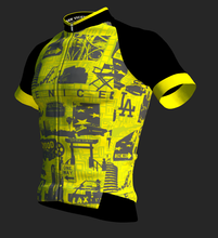 San Vicente Mens Short Sleeve Cycling Jersey in Lime by GSG