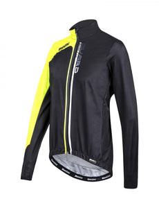 Guard 2.0 Cycling Rain Jacket Black / Yellow by Santini