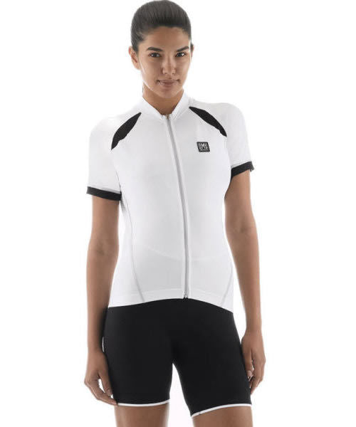 Charm Short Sleeve Womens Cycling Jersey White by Santini