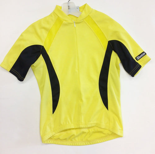 Real Cycling Short Sleeve Mens Jersey Yellow by Santini