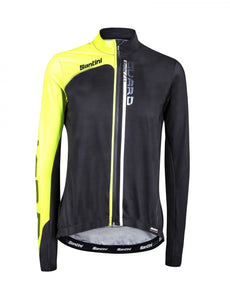 Guard 2.0 Cycling Rain Jacket Black / Yellow by Santini