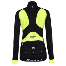 Beta Windproof Womens Cycling Jacket in Black/Yellow by Santini