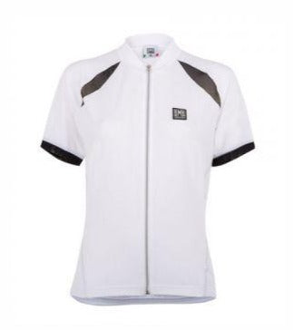Charm Short Sleeve Womens Cycling Jersey White by Santini