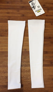 No Logo Super Roubaix Cycling ARM WARMERS in White - by GSG