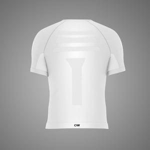 Base SS Short Sleeve Cycling BASE LAYER in White Made in Italy by Outwet | Cento Cycling