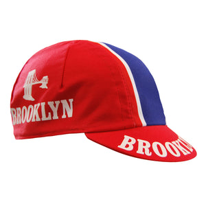 Brooklyn Retro Cycling Cap - Blue/Red