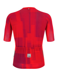 Karma Kinetic Mens Short Sleeve Jersey in Red - by Santini | Cento Cycling