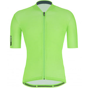 Colore Short Sleeve Mens Jersey Flouro Green by Santini