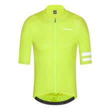 Fonte Cell Mens Classic Short Sleeve Cycling Jersey in Hi Viz Yellow by Suarez