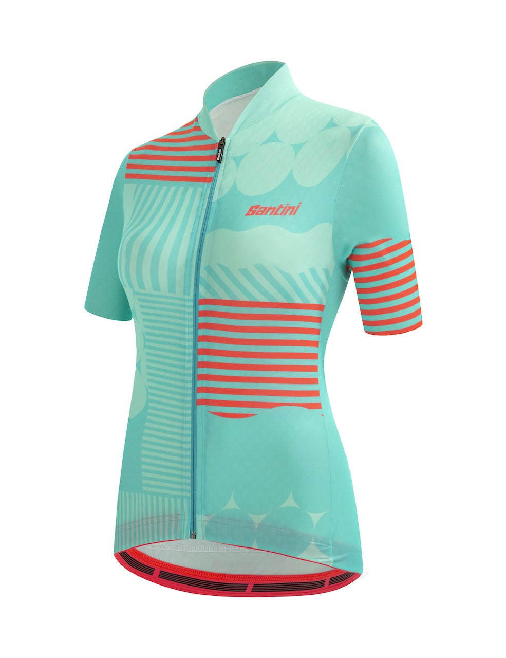 Santini Giada Optic Womens Short Sleeve Jersey in Blue | Cento Cycling