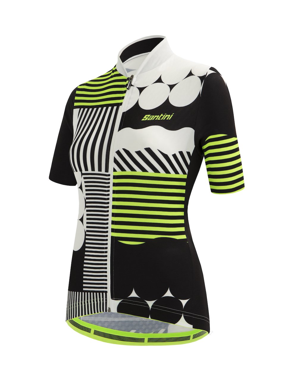 Santini Giada Optic Womens Short Sleeve Jersey in White | Cento Cycling