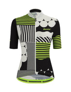 Santini Giada Optic Womens Short Sleeve Jersey in White | Cento Cycling