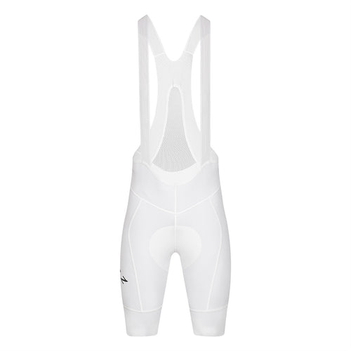 Hard Mens Pro Cycling Bibshorts White by Suarez