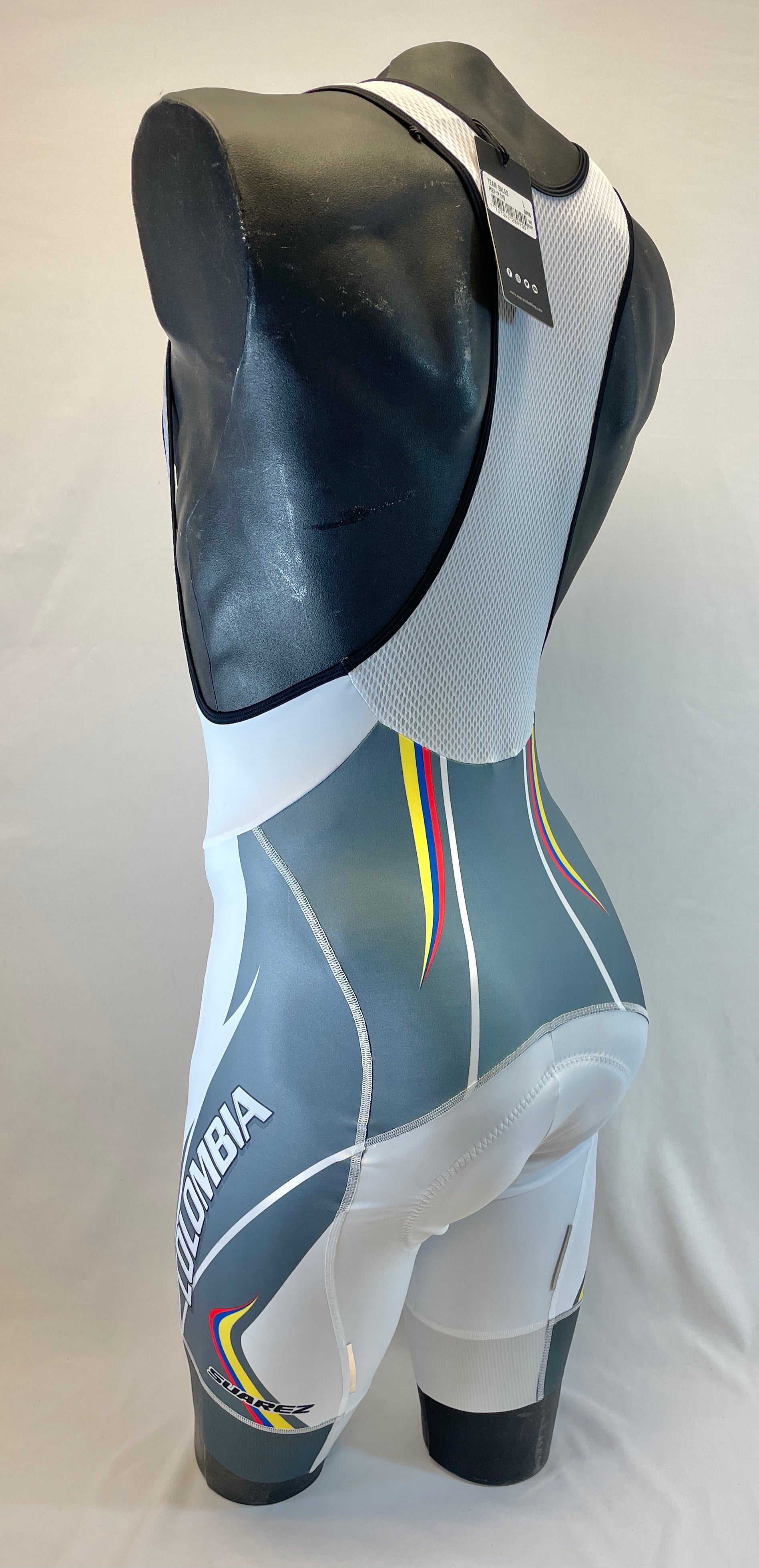 2011 Columbian Collection Men's Bib Short in Grey Made in Columbia | Cento Cycling