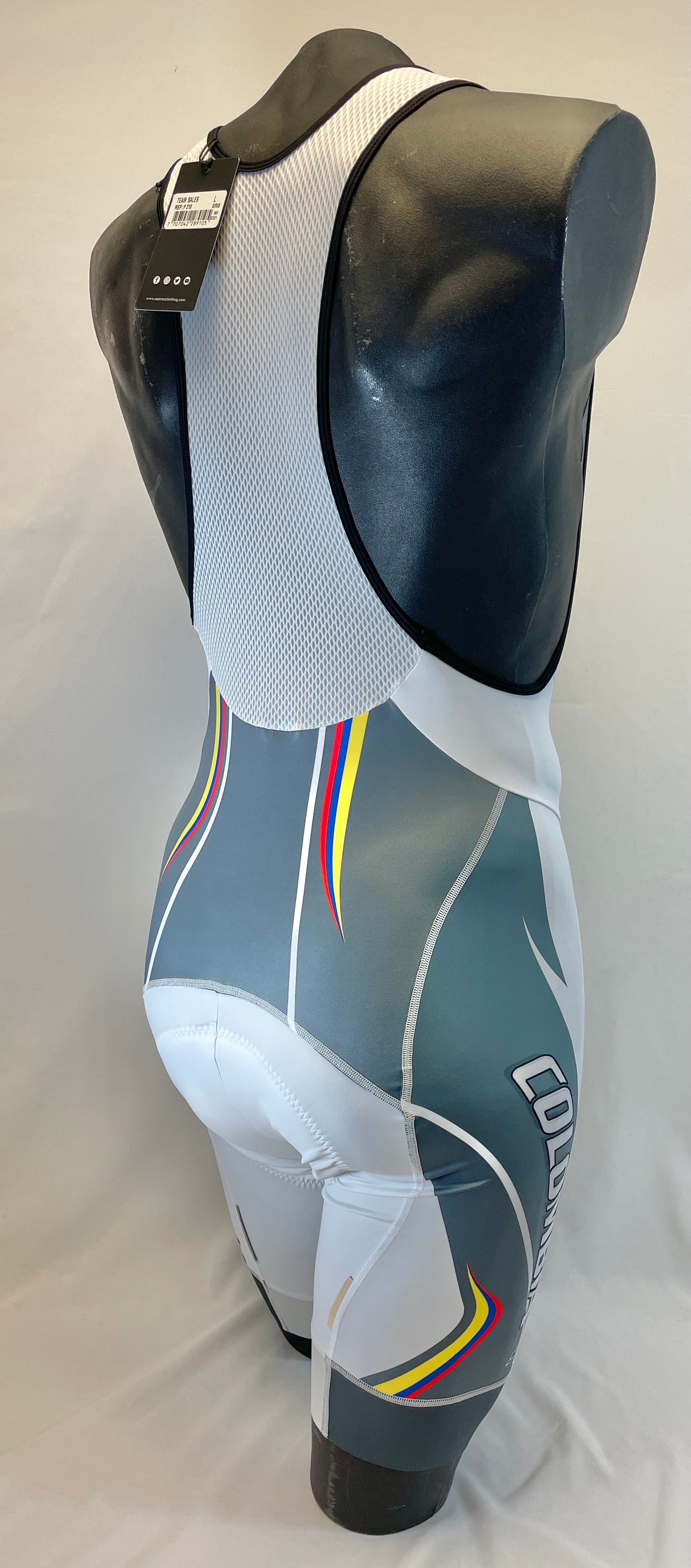 2011 Columbian Collection Men's Bib Short in Grey Made in Columbia | Cento Cycling