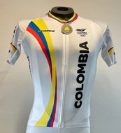 2015 Colombian Federation Cycling Jersey in White- Made in Colombia | Cento Cycling