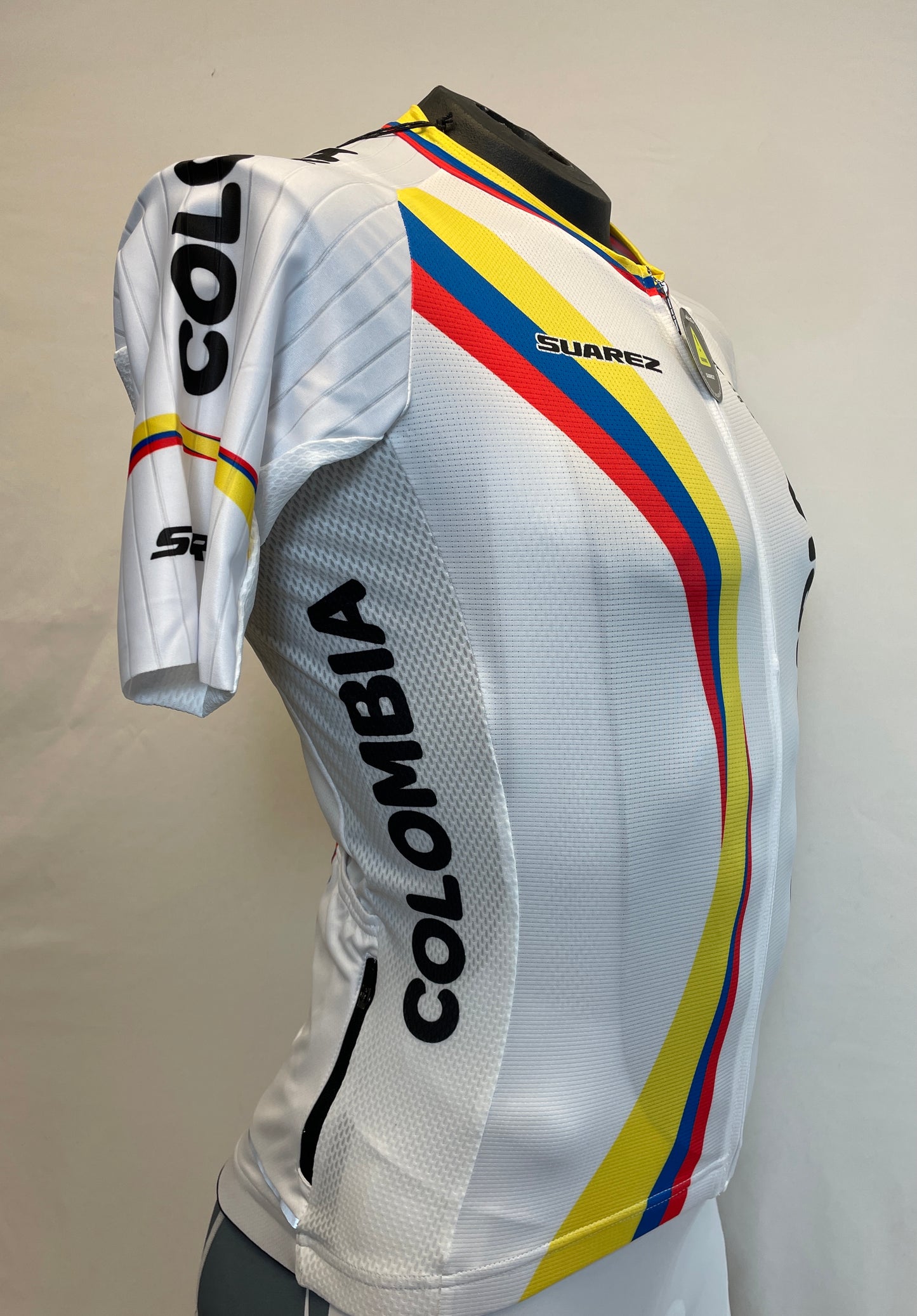 2015 Colombian Federation Cycling Jersey in White- Made in Colombia | Cento Cycling