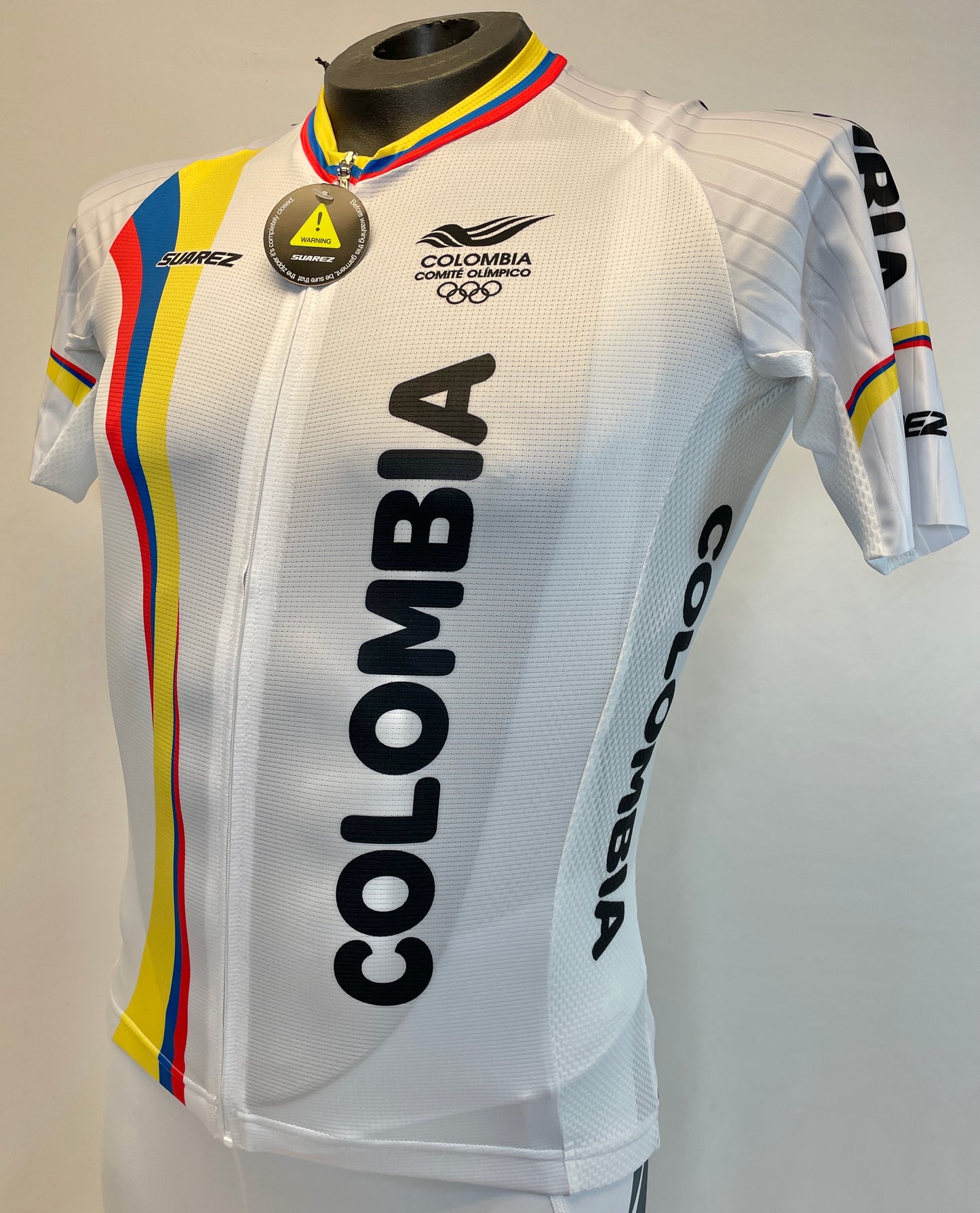 2015 Colombian Federation Cycling Jersey in White- Made in Colombia | Cento Cycling