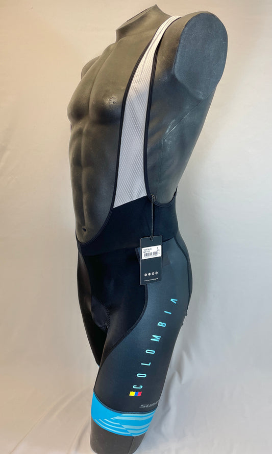 2017 Colombian Collection Bib Short in Blue - Made in Columbia | Cento Cycling