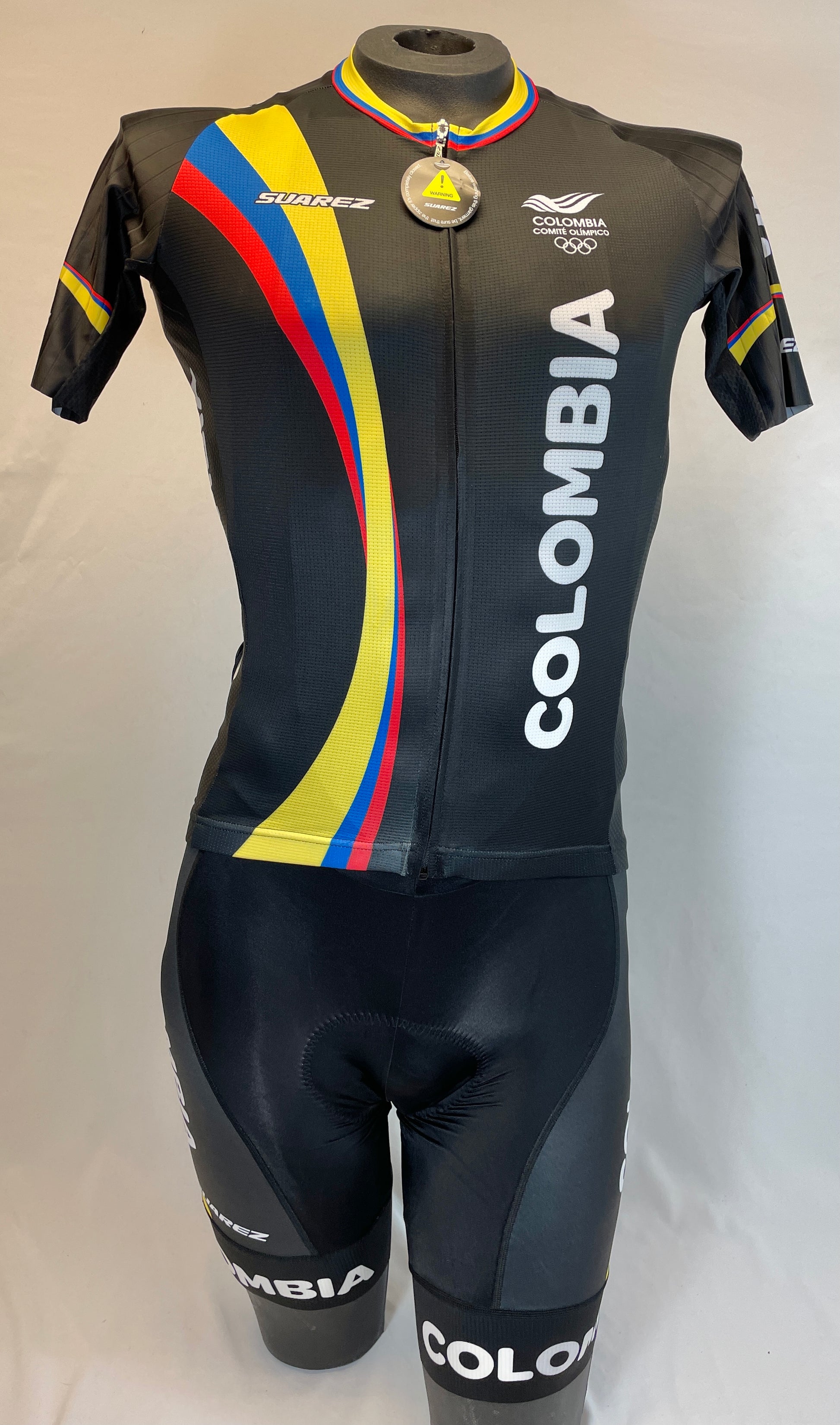 2017 Colombian Federation Men's Jersey and Bib Short in Black-Made in Colombia | Cento Cycling