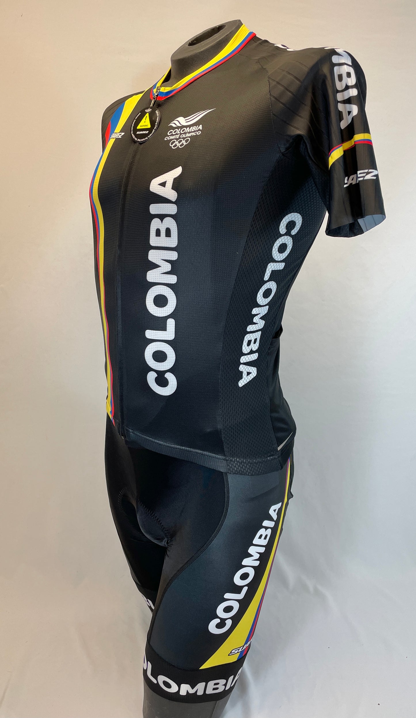 2017 Colombian Federation Men's Jersey and Bib Short in Black-Made in Colombia | Cento Cycling