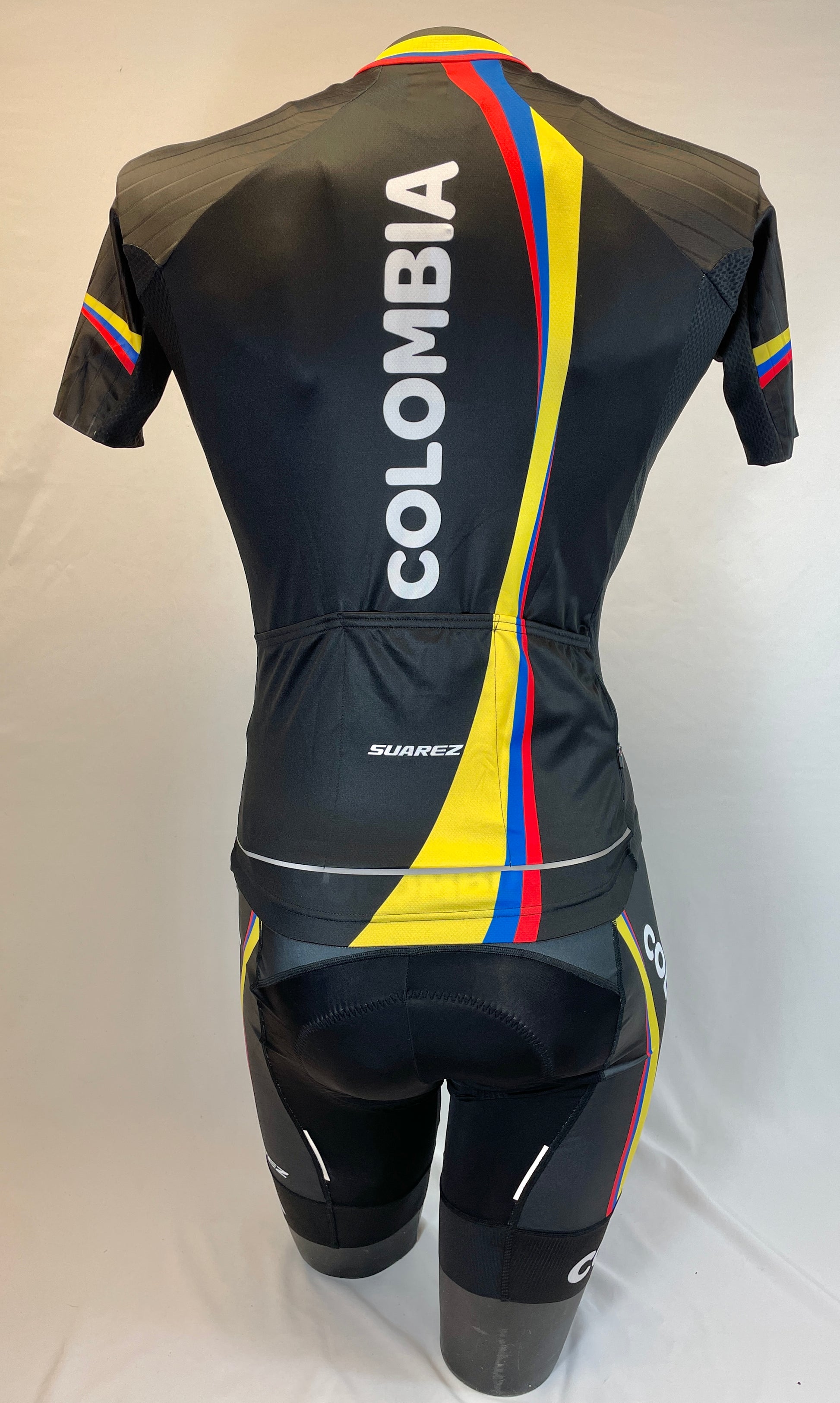 2017 Colombian Federation Men's Jersey and Bib Short in Black-Made in Colombia | Cento Cycling