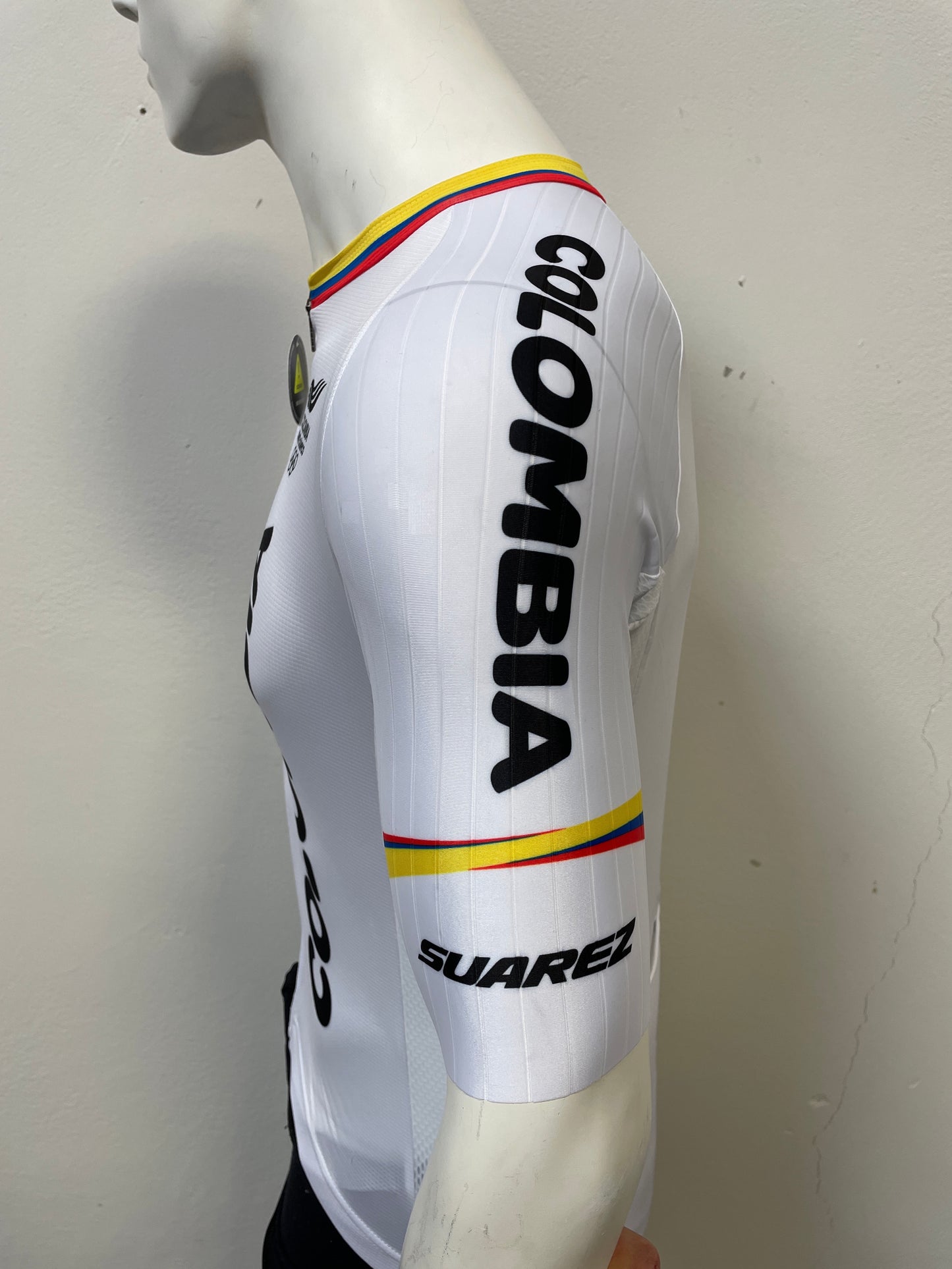 2015 Colombian Federation Cycling Jersey in White- Made in Colombia | Cento Cycling