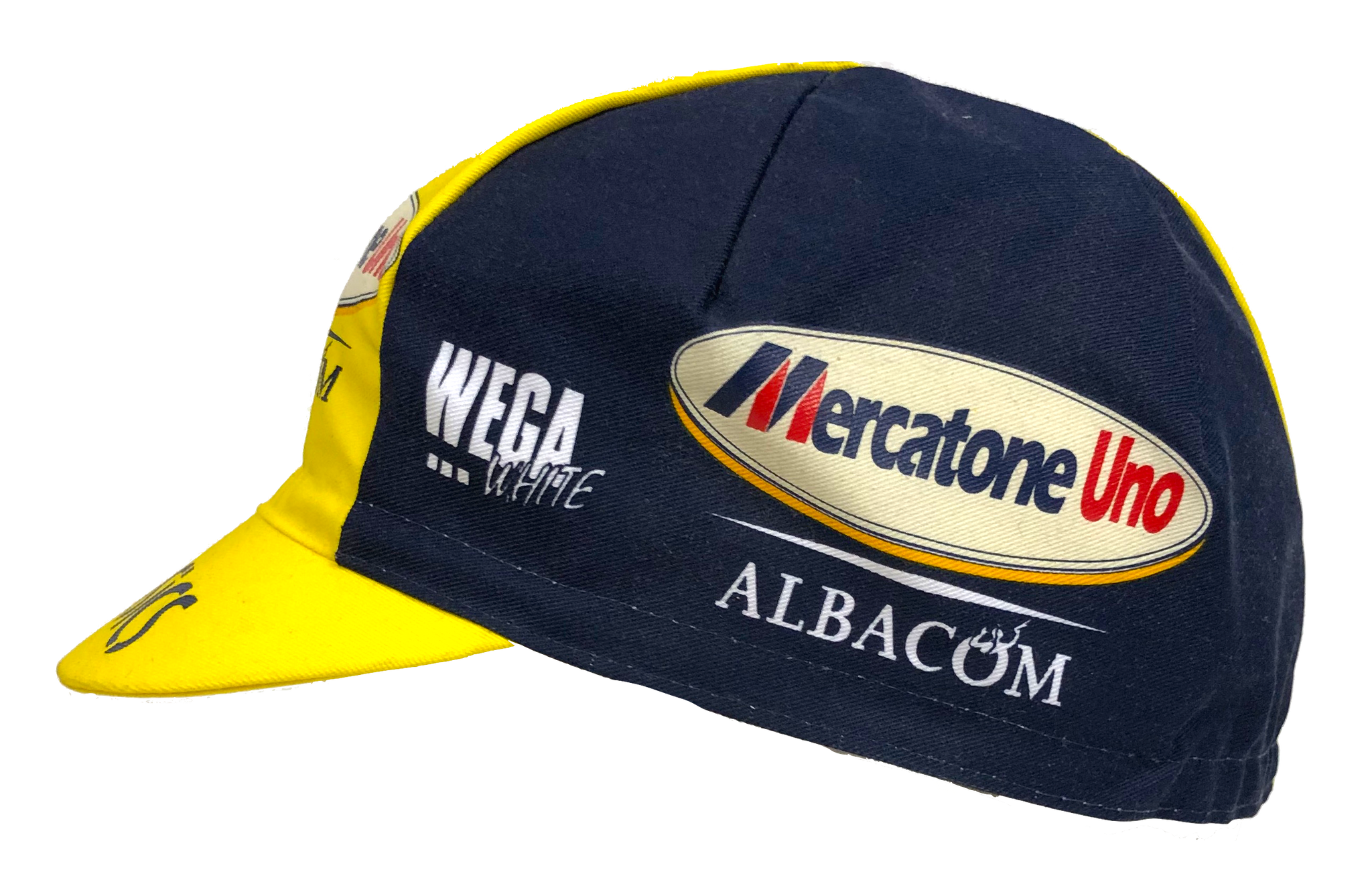 Mercatone Uno Asics Vintage Team Cycling Cap Made in Italy by Apis Cento Cycling