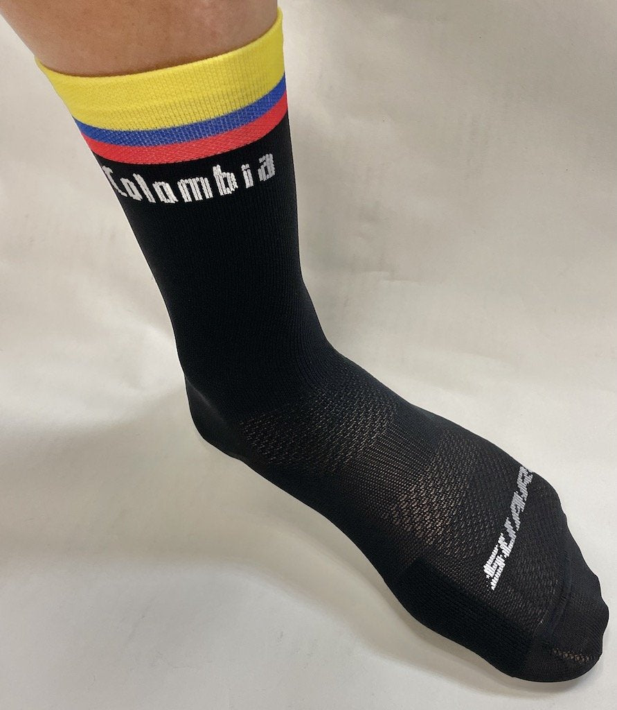 Colombian Federation 7 inch High Profile Cycling Socks - Made in Colombia | Cento Cycling