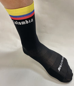 Colombian Federation 7 inch High Profile Cycling Socks - Made in Colombia | Cento Cycling