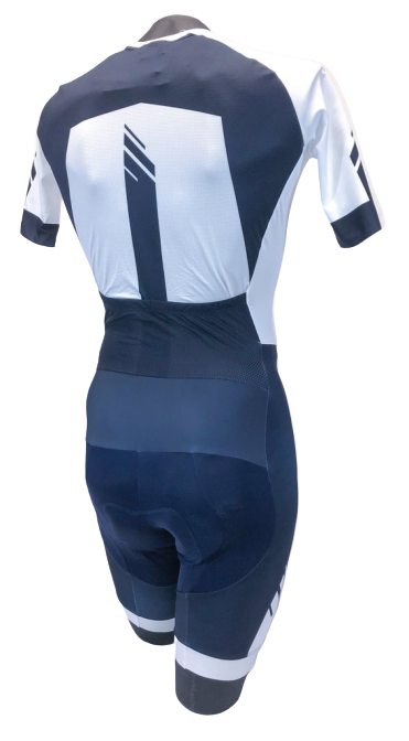 Men's Champion Road Cycling Skinsuit in Blue & White by GSG | Cento Cycling