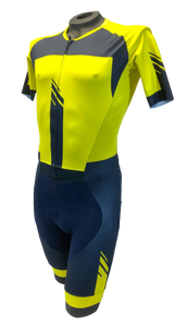 Men's Champion Road Cycling Skinsuit in Blue & Yellow by GSG | Cento Cycling