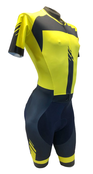 Men's Champion Road Cycling Skinsuit in Blue & Yellow by GSG | Cento Cycling