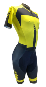 Men's Champion Road Cycling Skinsuit in Blue & Yellow by GSG | Cento Cycling