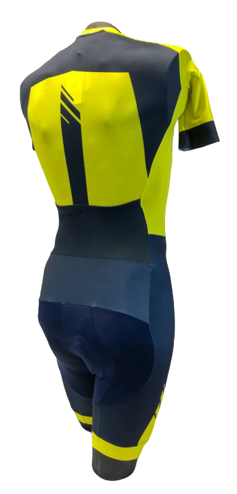 Men's Champion Road Cycling Skinsuit in Blue & Yellow by GSG | Cento Cycling