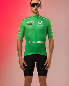Official 2022 La Vuelta Green Sprint Leader Mens Jersey by Santini