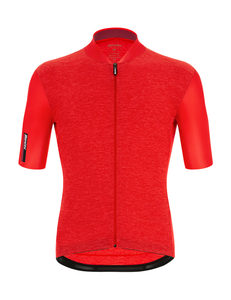Colore Puro Short Sleeve Mens Cycling Jersey Red by Santini