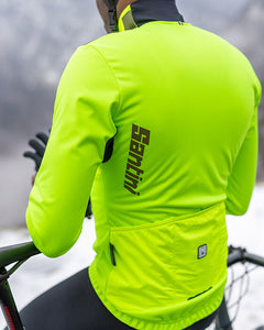 Vega Absolute Winter Cycling Jacket Flouro Green by Santini