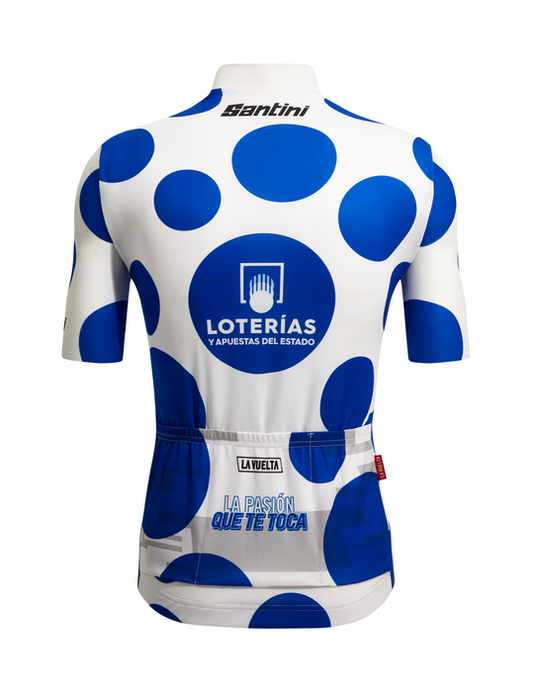 Official 2022 La Vuelta Polka Dot King of the Mountains Mens Jersey by Santini