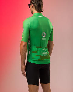 Official 2022 La Vuelta Green Sprint Leader Mens Jersey by Santini
