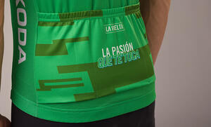 Official 2022 La Vuelta Green Sprint Leader Mens Jersey by Santini