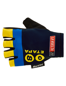 Official 2022 La Vuelta Asturias Stage 08 Gloves by Santini