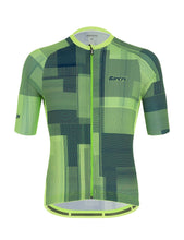 Santini Karma Kinetic Mens Short Sleeve Jersey in Green | Cento Cycling