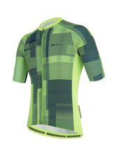Santini Karma Kinetic Mens Short Sleeve Jersey in Green | Cento Cycling
