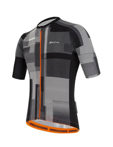 Santini Karma Kinetic Mens Short Sleeve Jersey in White | Cento Cycling
