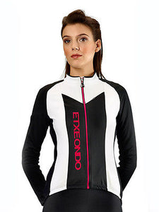 Sintal Womens Windproof Cycling Jacket White/Pink by Etxeondo