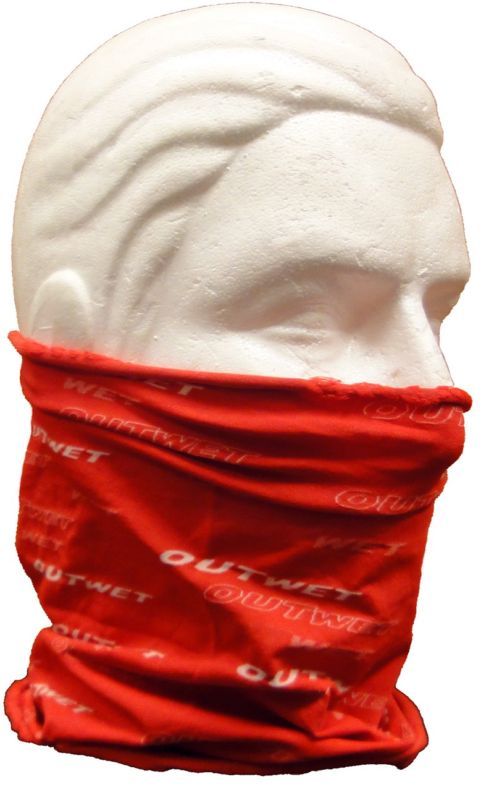 Red NECK GAITER for cycling, running, skiing, hiking - by Outwet