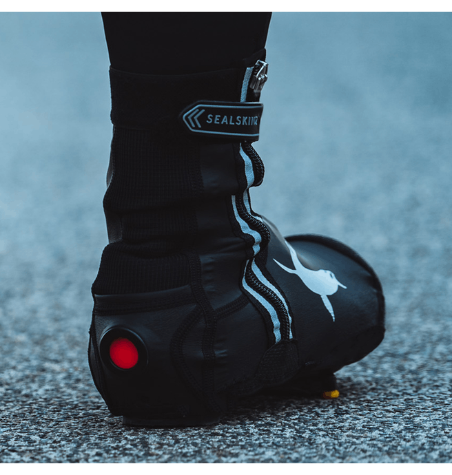 2022 All Weather LED Open Sole Cycle Overshoe by Sealskinz | Cento Cycling