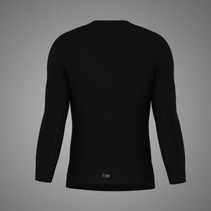 Base LST Long Sleeve Cycling BASE LAYER in Black - Made in Italy by Outwet | Cento Cycling