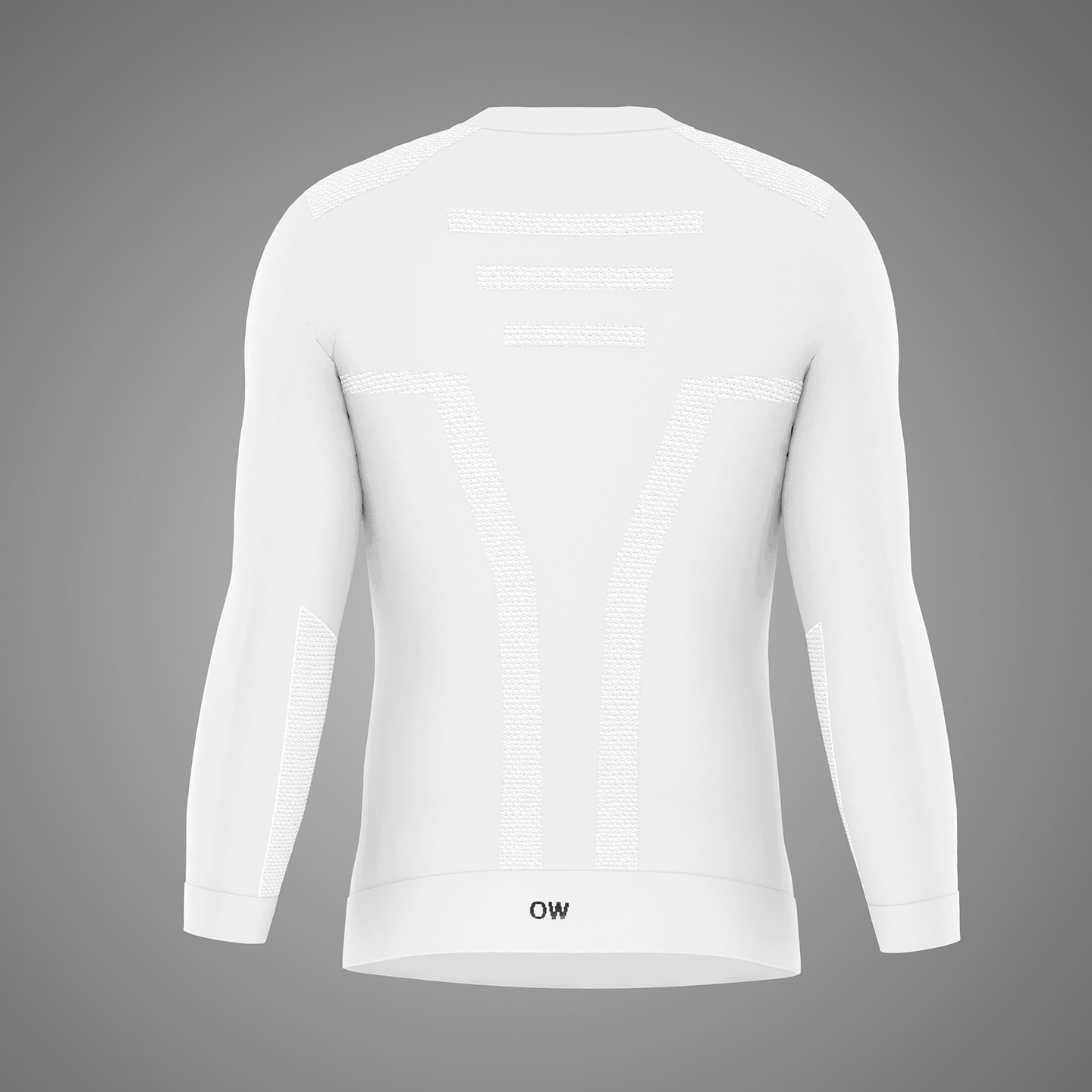 Base LST Long Sleeve Cycling BASE LAYER in White - Made in Italy by Outwet | Cento Cycling
